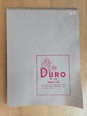 Vintage Duro Artists Sketch Pad Spiral Bound No. 300 9″ X 12″ READ**