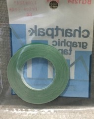 Chartpak Graphic Art Tape 1/8 W X 324 L” GREEN -1 Roll, BG1254