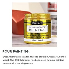 DecoArt Americana Decor Metallics Vintage Brass 3 Pack 8oz Metallic Acrylic Pain