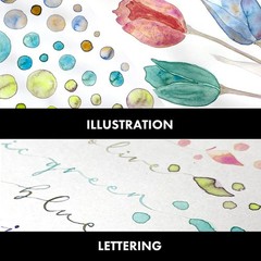 Kuretake GANSAI TAMBI GRANULATING COLOR II 5 colors set, Watercolor Paint Set…