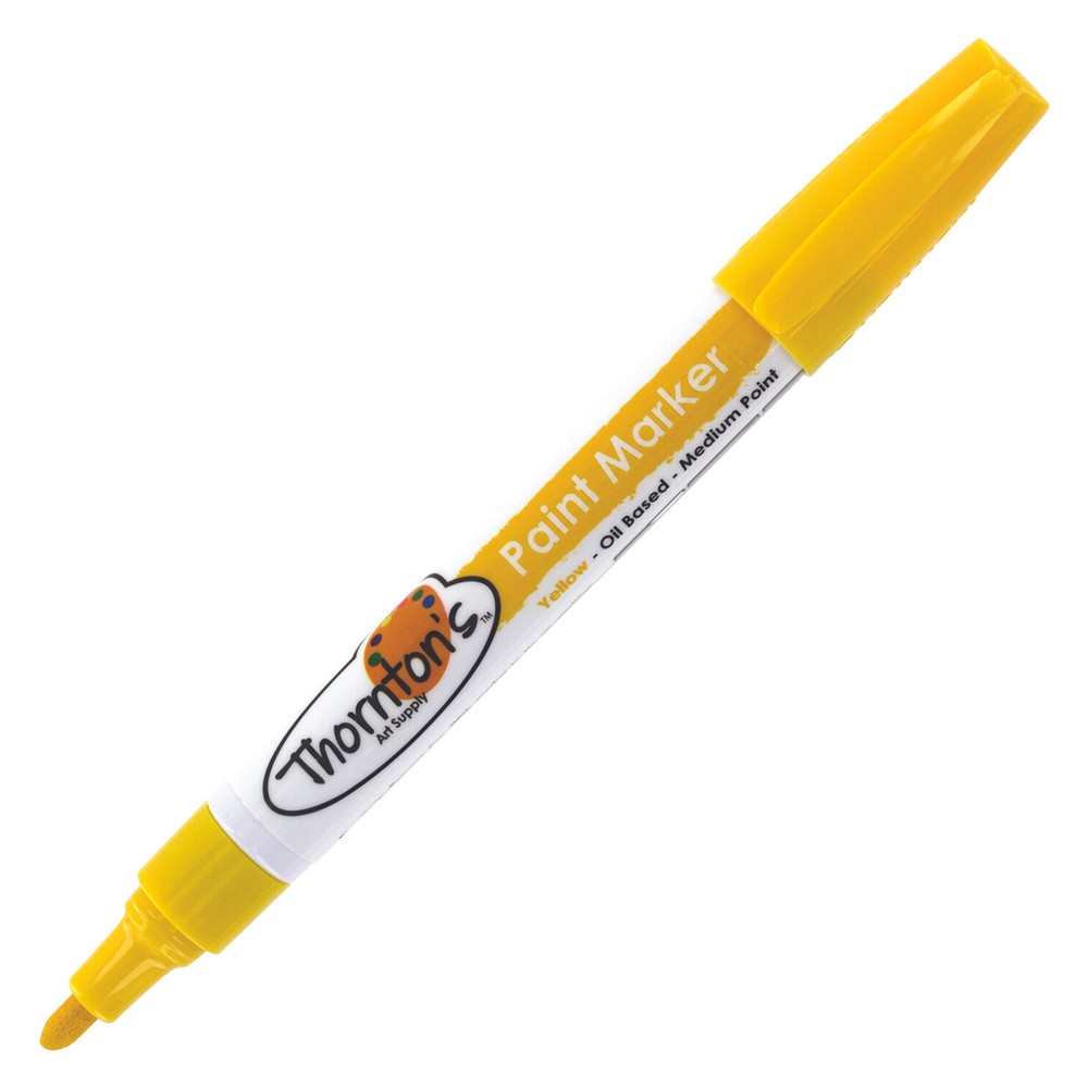 3 Thornton’s Oil-Based Paint Marker For Tire Tread Rubbers Medium Point Yellow