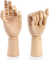 2 Pack 11.4″ Wooden Hand Model, Artist Drawing Figure
