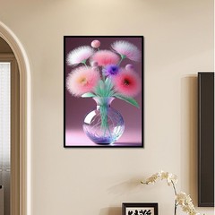 Diamond Painting Kit, Colorful Flowers Full Diamond Round Diamond Art, 5D DIY A,