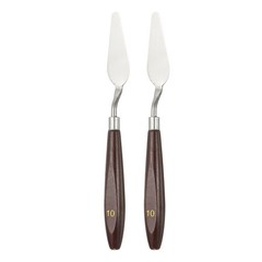 2pcs Painting Palette Knife 2.44 x 0.87 Inch Stainless Steel with Wood Handle