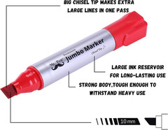 – Jumbo Permanent Markers 4 Pack Assorted Color Chisel Tip Large King Colo