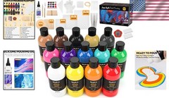 Large Volume Acrylic Pour Paint Set with Tools – Perfect for Art Lovers