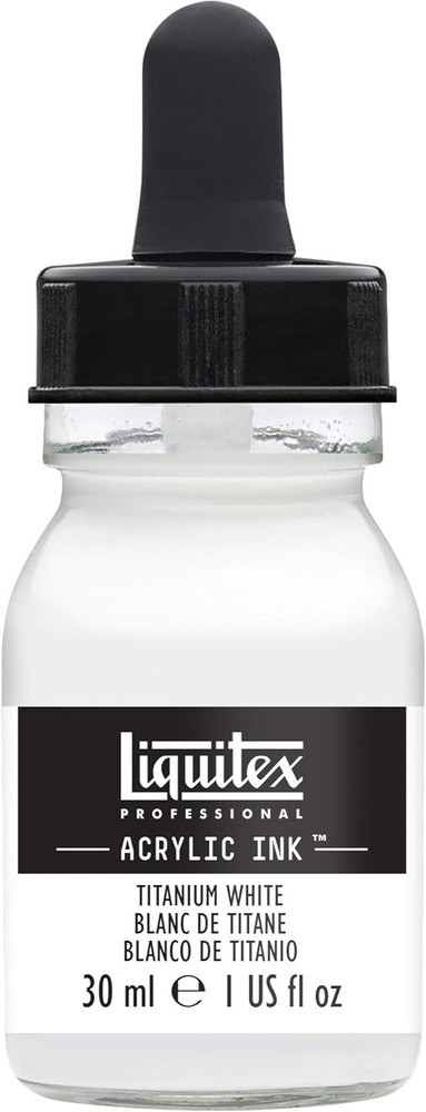 Liquitex Professional Acrylic Ink, 1-oz (30ml) Jar, 1 fl oz, Titanium White