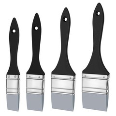 4 Pcs for Resin Paint Brush , 1 1.5 2 2.5 Inches Wide M1K89851