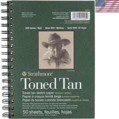 400 Series Sketch Pad, Toned Tan, 5.5×8.5 inch, 50 Sheets – Artist Sketchbook…