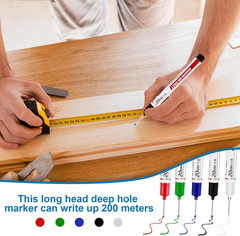 10 Pcs Long Head Deep Hole Marker – Long Nib Marker, Multi-Purpose Deep Hole Mar
