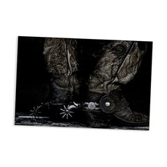 Cowboy Boots with Spurs Canvas Wall Art Design by PHBurchett, 30 x 30″L x 20″W
