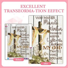GEEHEIY Religious Diamond Art Kits for Adults, 5D 12*16 inch, TRTDNFDP1P01