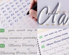 English Calligraphy Handwriting Practice Copybook Board Groove Training Work