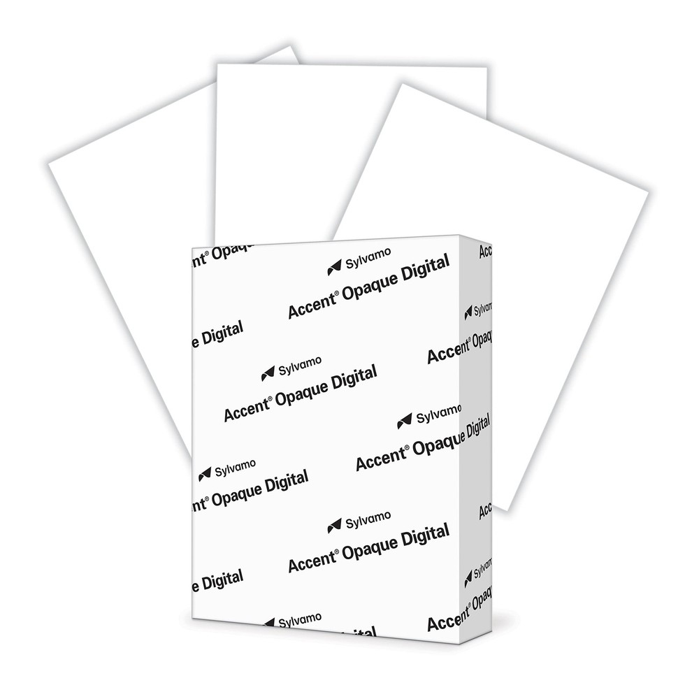 Cardstock Paper 8.5 x 11 80lb White 250 Sheets 1 Ream 131482R Accent Opaque