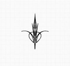 Pinstripe Art Motorcycle 6×9 inch or custom size