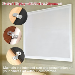 60Pcs Canvas Offset Clips Framing Clips, 1/4 Inch, 1/8 Inch, 1/2 Inch Canvas Pai