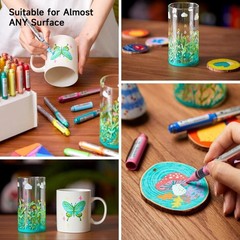 Automatic Ink Control Acrylic Paint Markers, 48 Colors Brush Tip Acrylic Pain…