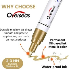 54 Color Paint Markers Oil Based Permanent Paint Pens Waterproof Metal Wood P…