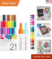 Dual Tip Oil Paint Pens for Rock Painting, Stone, Ceramic, Glass, Wood – 21 V…