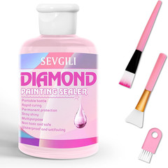 Diamond Painting Sealer Kits 120ML with Brushes Diamond Art Sealer Pu…