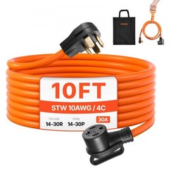 10 ft Dryer Extension Cord, 4-Prong NEMA 14-30P to 14-30R Dryer Cord, 125V/2…