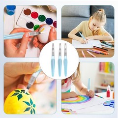 18 PCS Water Brush Pen, Refillable Watercolor 12mm, 14mm, 16mm, Blue