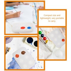 2 Pcs Portable Watercolor Paint Tray Palette Pan Oil Mixing Palettes