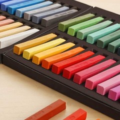 Non Toxic Artist Pastels,Square Soft Pastels Set,Chalks 12/24/36/48 Colors So…
