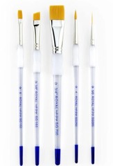 Royal & Langnickel 5-pc Paint Brush Set with Zip Pouch, Silicone-Grip Handles