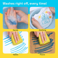 100% Washable Tempera Paint Sticks for Kids – 12 Non-toxic Paint Markers for Kid