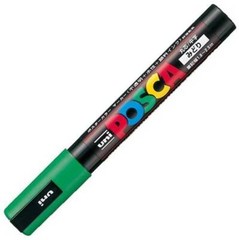 Uni Posca PC5M.6 Water-Based Paint Marker, Medium Point, Green