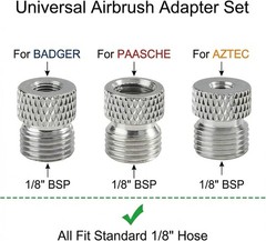 3-Piece Brass Airbrush Adapter Kit for Universal Compatibility & Leak-Free Co…