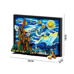 1731pcs 3D Oil Painting Building Blocks, Famous Art DIY Photo Frame for Home