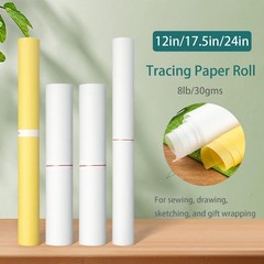 SEMLEART Tracing Paper Roll,17.5-inch x 25yard，Yello Translucent Vellum,Patte…