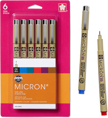 30065 6-Piece Pigma Micron (Colors May Vary) 05 Ink Pen Set