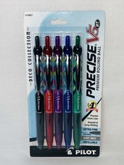 Pilot Precise V5 Pens Deco Collection Assorted 5-Pk .05mm Extra Fine NEW SEALED