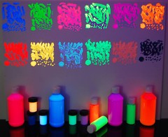 DirectGlow 8oz UV Blacklight Reactive Fluorescent ACRYLIC Neon Paint Arts Crafts