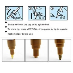 1/2pcs Mirror Marker Pen Diy Reflective Paint Pens Mirror Markers Chrome Gold Si