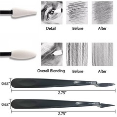 43 PCS Blending Stumps and Tortillions Paper Art Blenders Sketch 43 Pcs