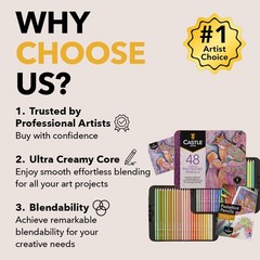 Pasteltint Colored Pencils Set of 48 | Soft, Sumptuous Tones for Artists