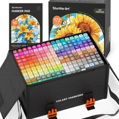 172 Colors Dual Tip Alcohol Based Art Markers,171 Colors plus 1 Blender Perma…