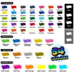 Airbrush Paint – 54 Colors with 2 Airbrush Thinners, Ready to Spray Air Brush