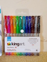 (2 Lot) Studio KingArt Gel Pens Glitter Colors, Pen Gear Metallic Ink Markers