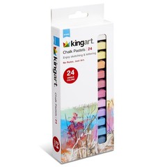24-Piece Chalk Pastels Set – Vibrant Colors, Acid-Free and Non-Toxic
