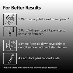 Acrylic Paint Marker Pens – 2-3mm Medium Tip, 6 Pack Permanent Water Based Gold