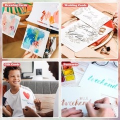 30 Sets Blank Watercolor Cards with Envelopes, 140lb/300GSM Cotton Watercolor…
