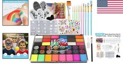 Vibrant 42 Color Face Painting Kit with Stencils – Perfect for Kids’ Parties