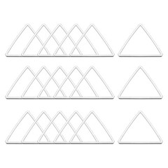 Triangle Earring Beading Hoop Hollow Frame Charm 20mm/ 0.78″ Silver Tone, 100pcs