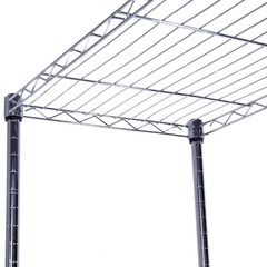 165x90x35cm 5-Layer Chrome Plated Iron Storage Shelf with 1.5 Inch Nylon Wheels