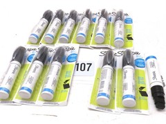 Sharpie 10 Chisel Tip Markers Permanent BLACK Ink Large Broad Marker 10-ct